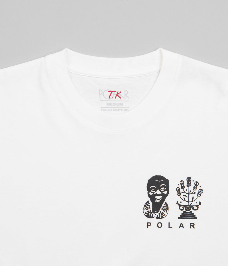Polar Spiral Long Sleeve T-Shirt in White