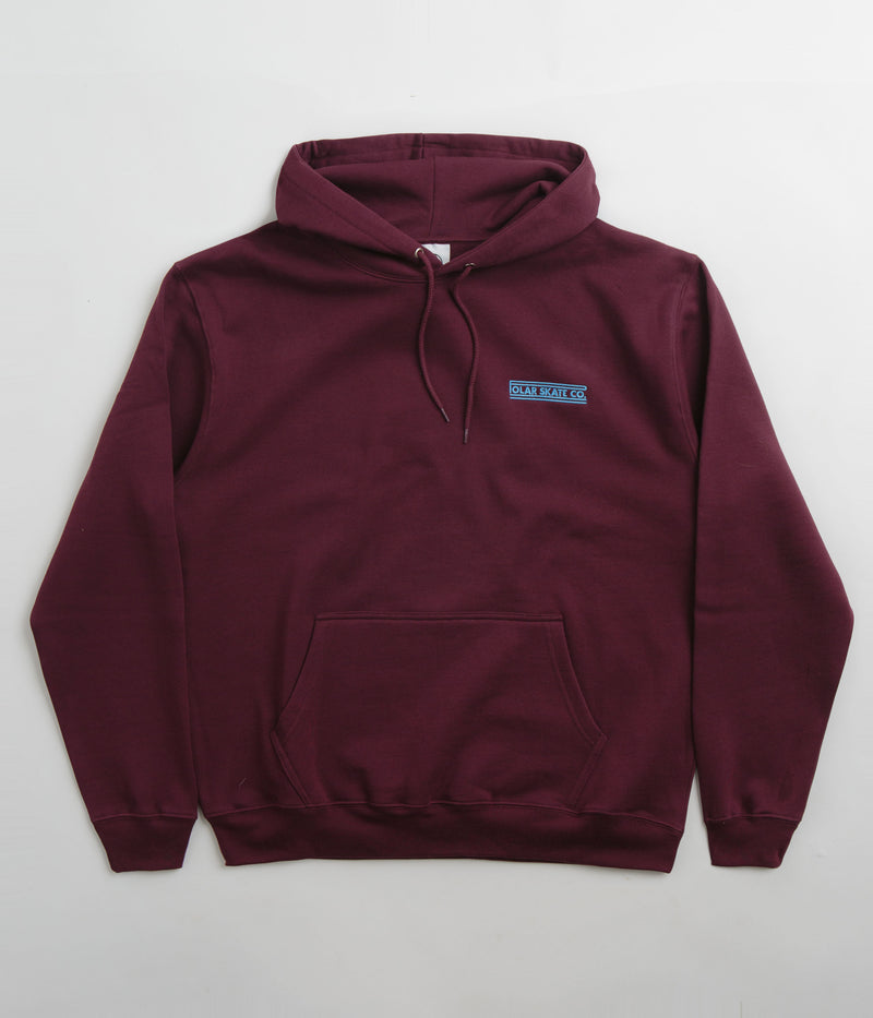 Polar Stretch Logo Dave Hoodie in Dark Wine