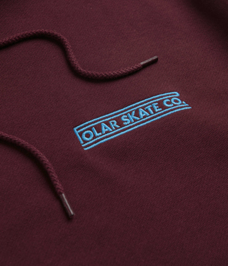 Polar Stretch Logo Dave Hoodie in Dark Wine