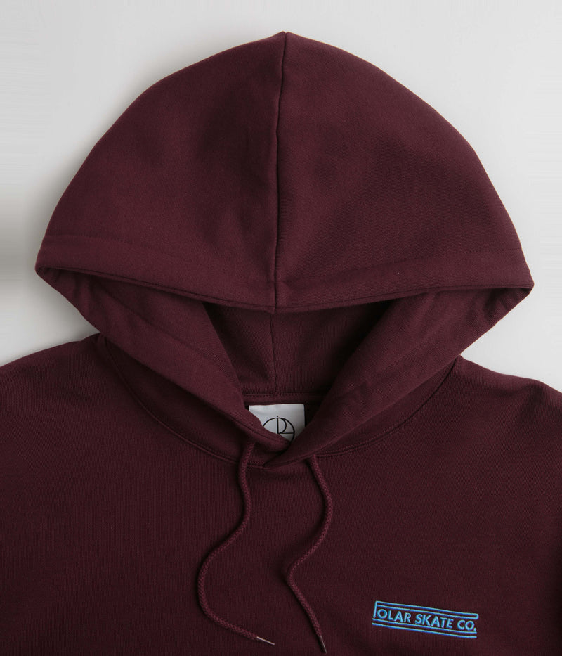 Polar Stretch Logo Dave Hoodie in Dark Wine