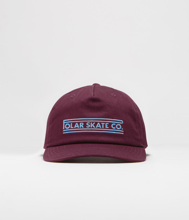 Polar Stretch Logo Twill Jake Cap in Dark Wine