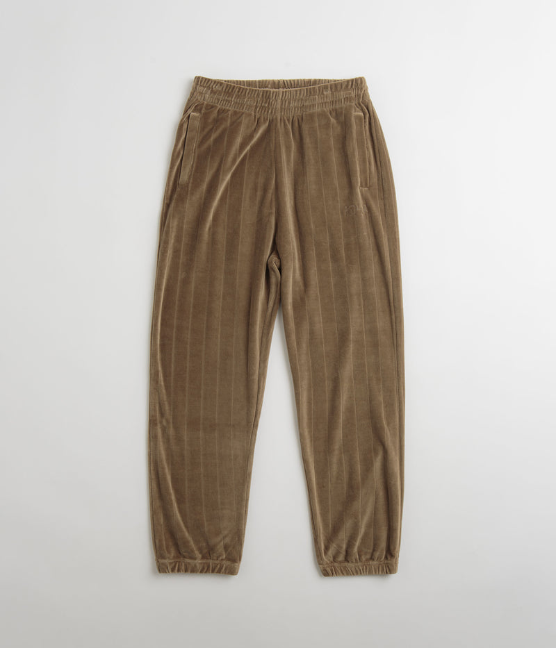 Polar Stripe Velour Sweatpants in Beech