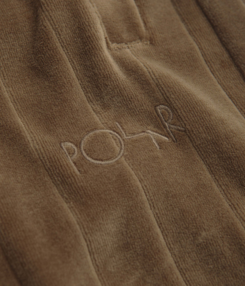 Polar Stripe Velour Sweatpants in Beech