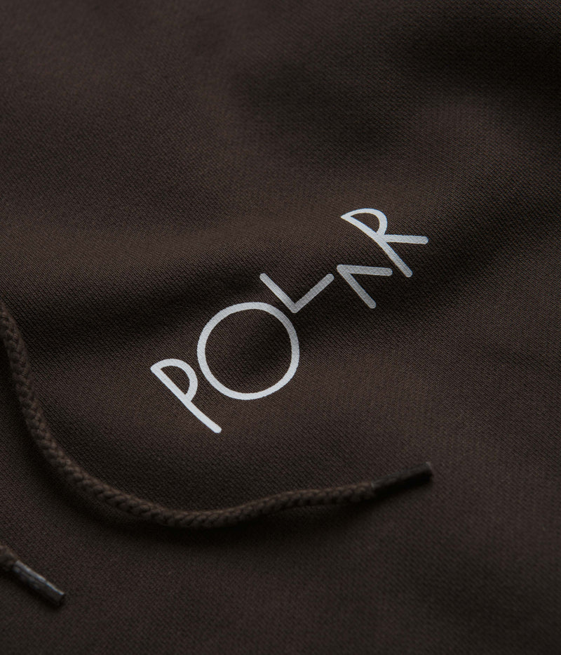 Polar Stroke Logo Dave Hoodie in Chocolate