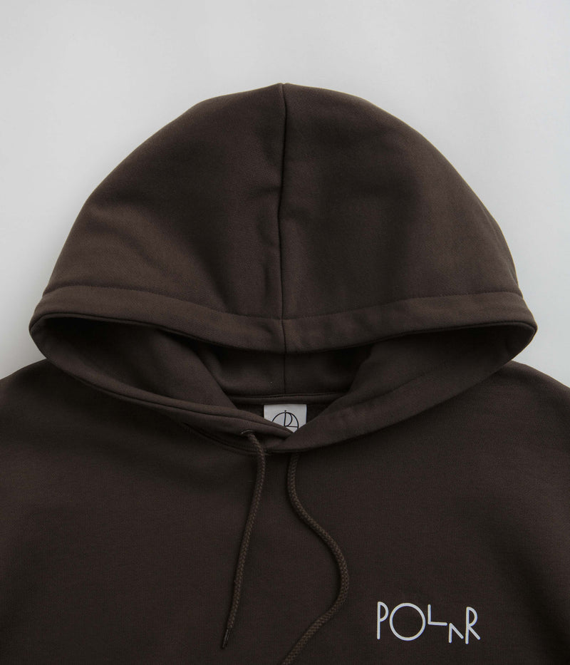 Polar Stroke Logo Dave Hoodie in Chocolate