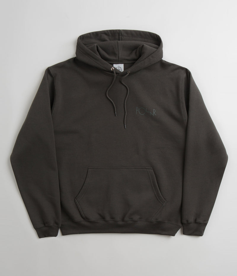 Polar Stroke Logo Dave Hoodie in Dirty Black
