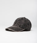 Polar Stroke Logo Denim Cap in Dark Acid Black