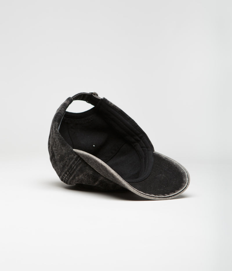 Polar Stroke Logo Denim Cap in Dark Acid Black
