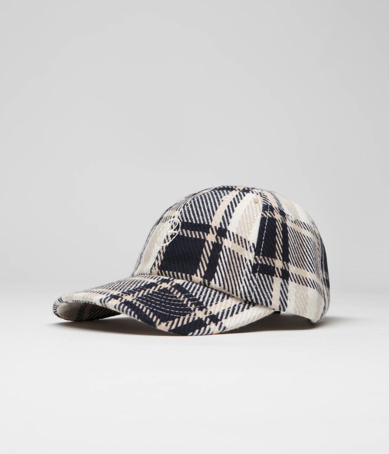 Polar Stroke Logo Flannel Cap in Navy