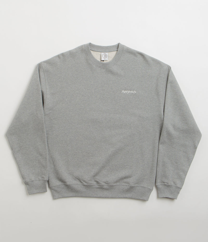 Polar Surf Logo Crewneck Sweatshirt in Heather Grey