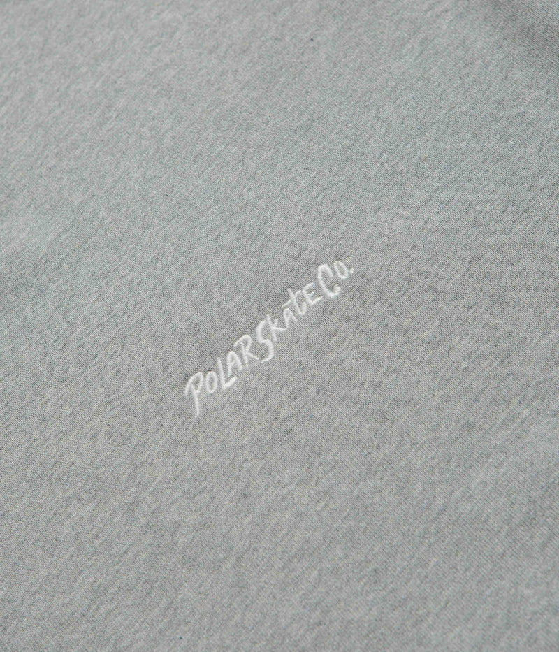 Polar Surf Logo Crewneck Sweatshirt in Heather Grey
