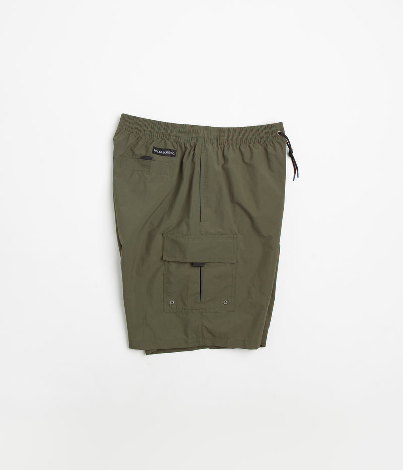 Polar Utility Swim Shorts in Dark Olive