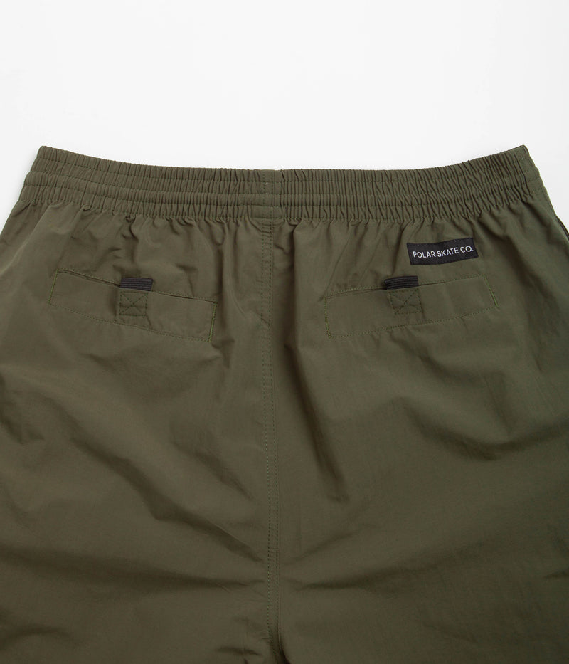 Polar Utility Swim Shorts in Dark Olive
