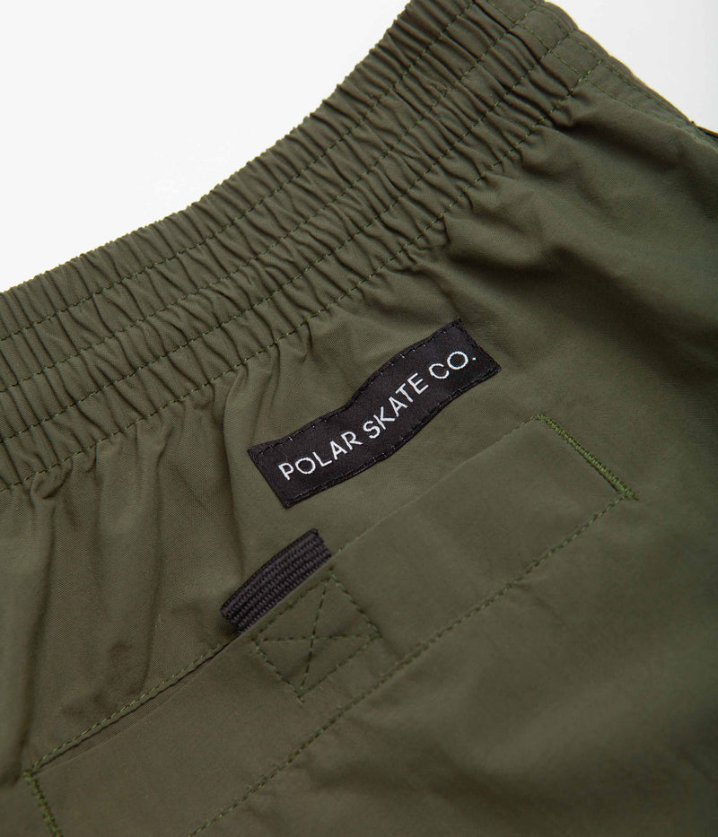 Polar Utility Swim Shorts in Dark Olive