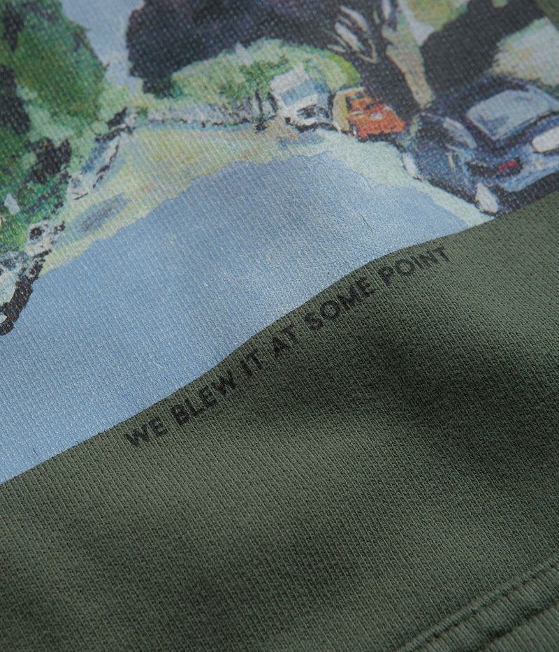 Polar We Blew It At Some Point Ed Hoodie in Grey Green