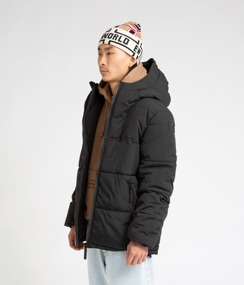 Pop Trading Company Alex Puffer Jacket in Black