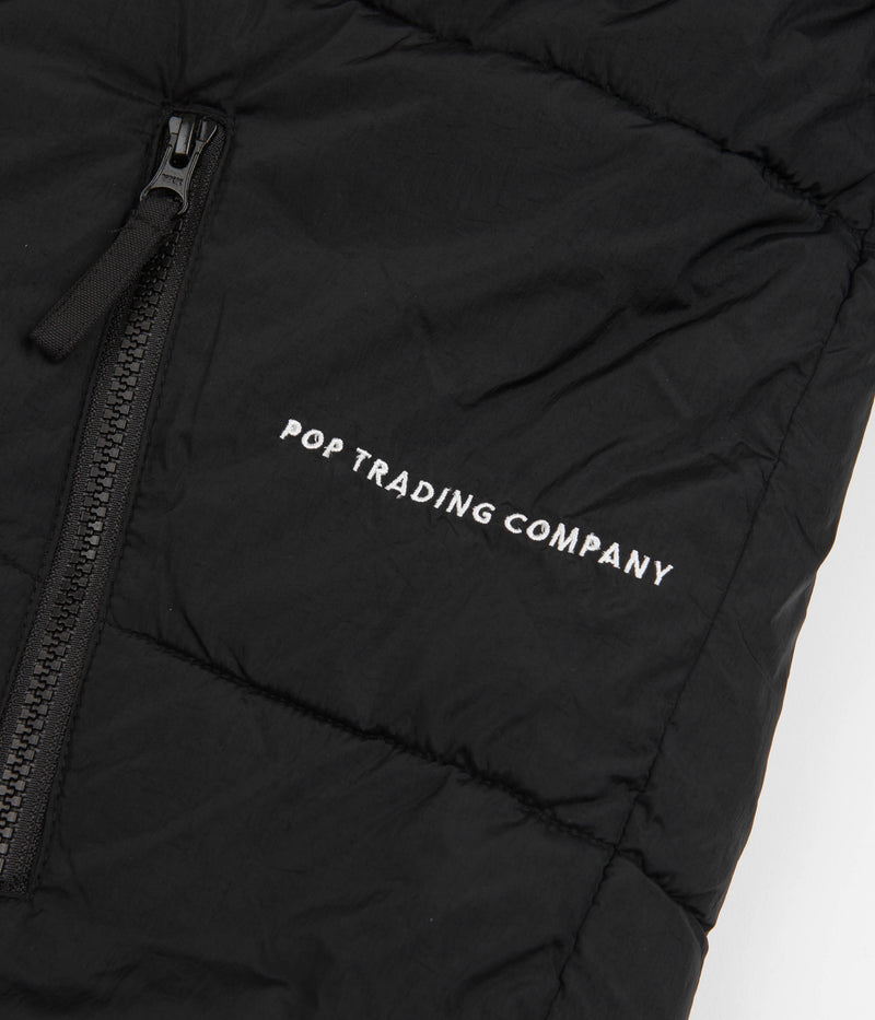 Pop Trading Company Alex Puffer Jacket in Black