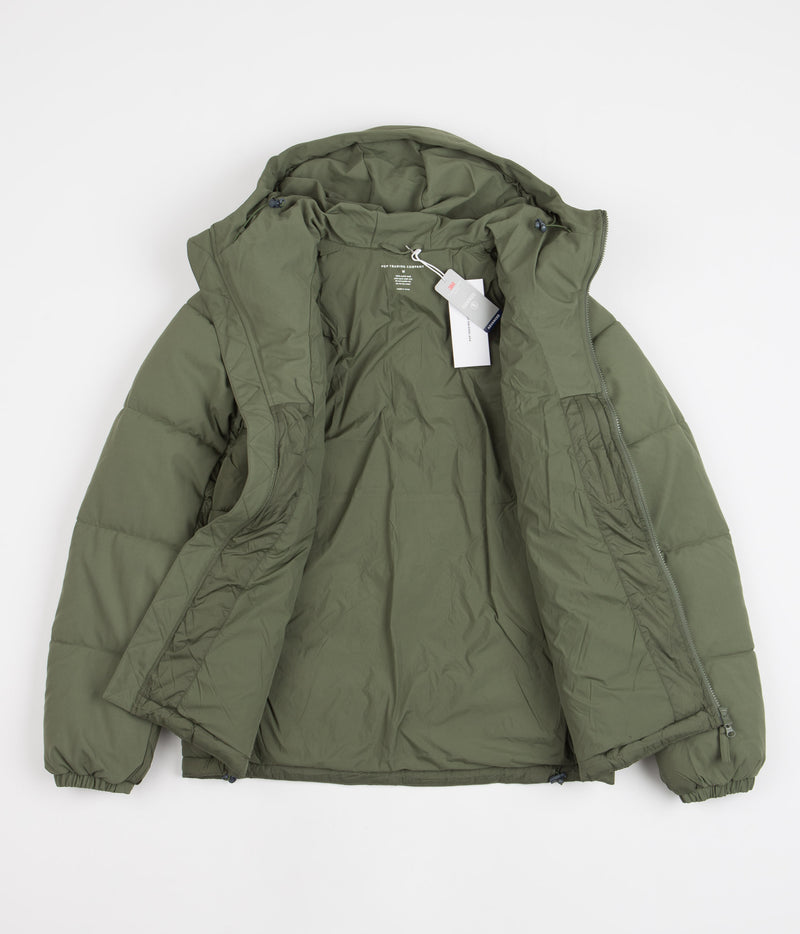 Pop Trading Company Alex Puffer Jacket in Olivine