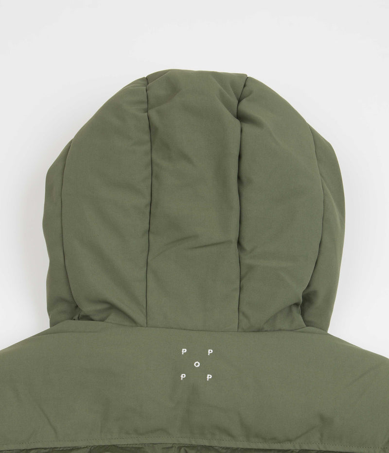 Pop Trading Company Alex Puffer Jacket in Olivine
