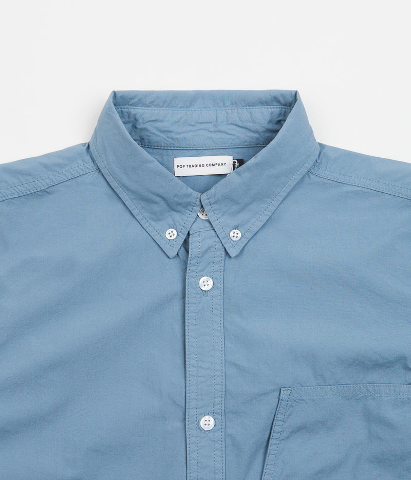 Pop Trading Company BD Shirt in Blue Shadow