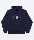 Pop Trading Company Captain Embroidery Hoodie in Navy