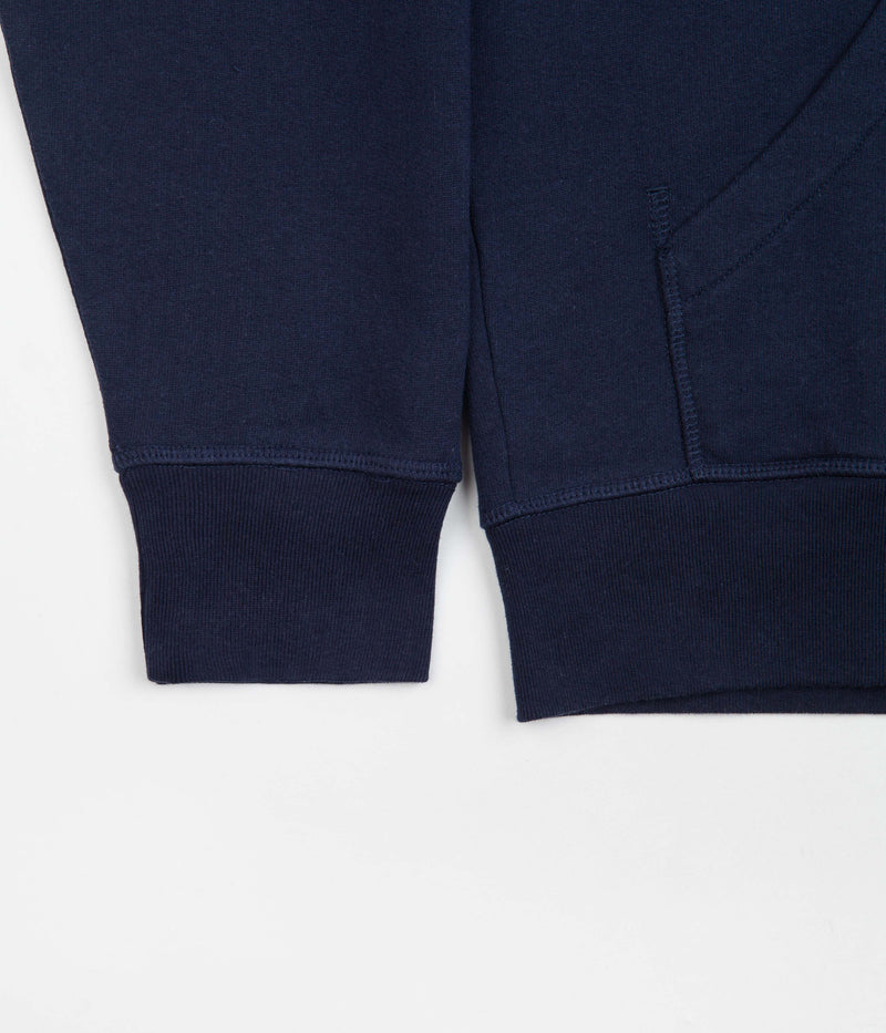 Pop Trading Company Captain Embroidery Hoodie in Navy