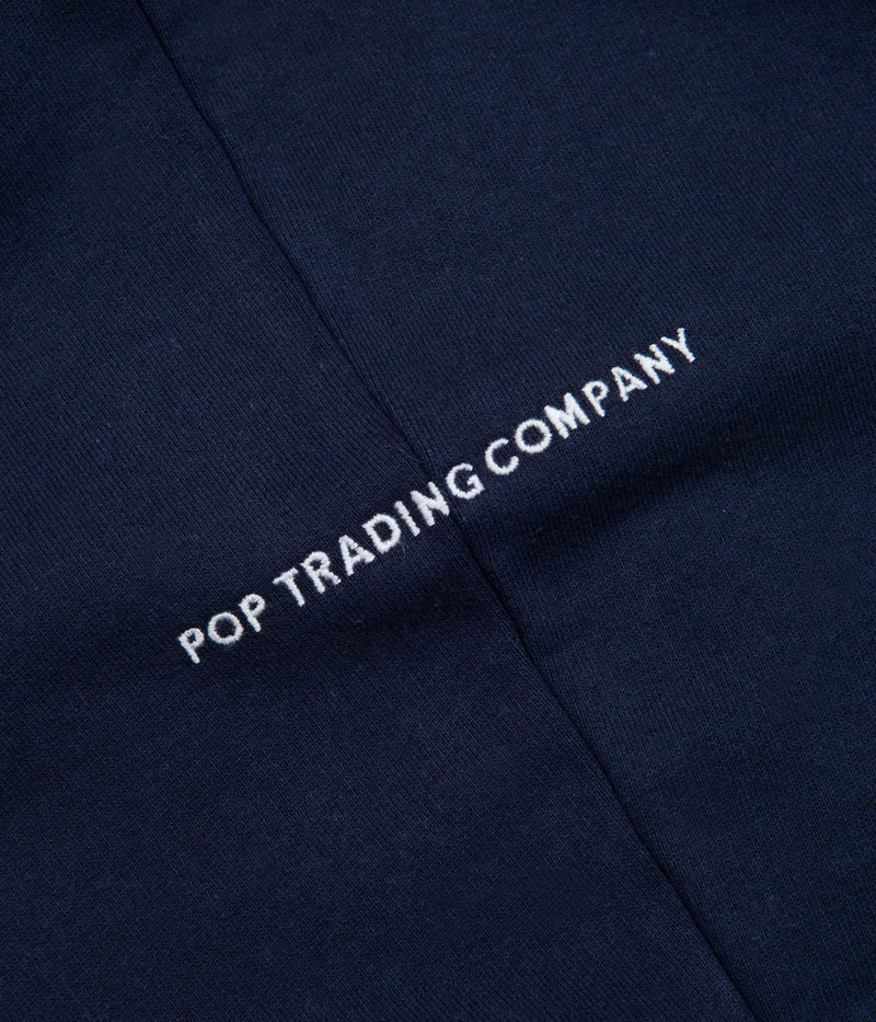 Pop Trading Company Captain Embroidery Hoodie in Navy