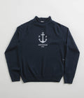 Pop Trading Company Captain Knitted Crewneck Sweatshirt in Navy