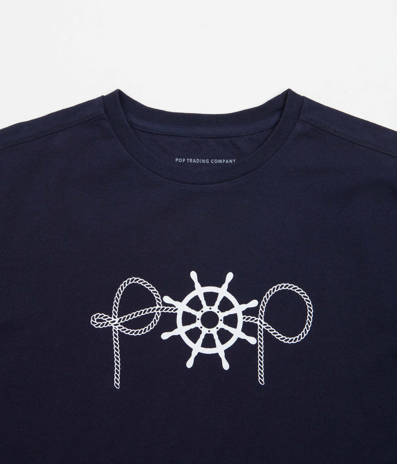 Pop Trading Company Captain T-Shirt in Navy