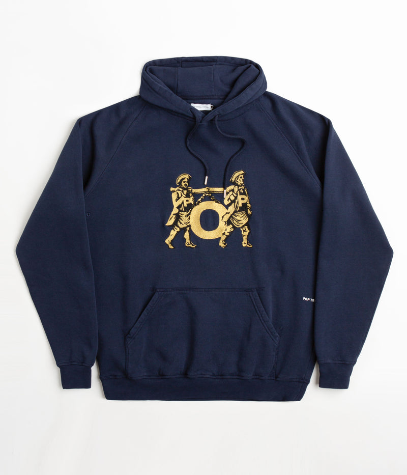 Pop Trading Company Carry O Embroidered Hoodie in Navy
