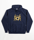 Pop Trading Company Carry O Embroidered Hoodie in Navy