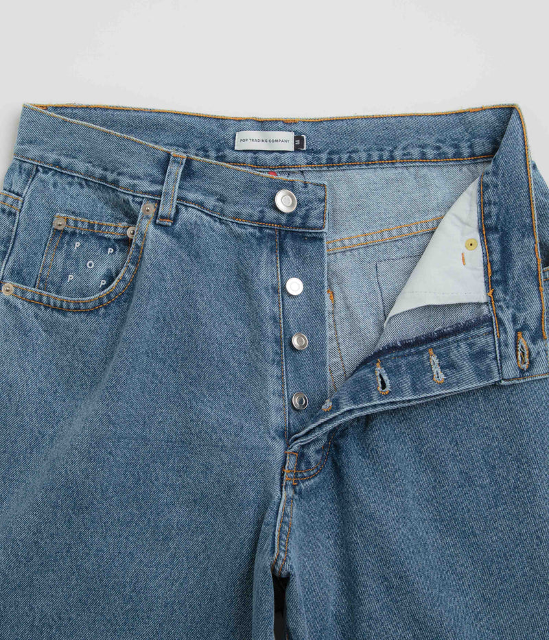 Pop Trading Company DRS Denim Pants in Stonewashed