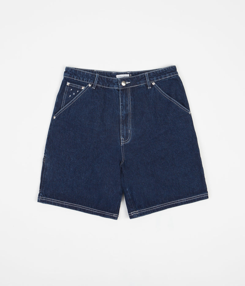 Pop Trading Company DRS Shorts in Rinsed Denim and White
