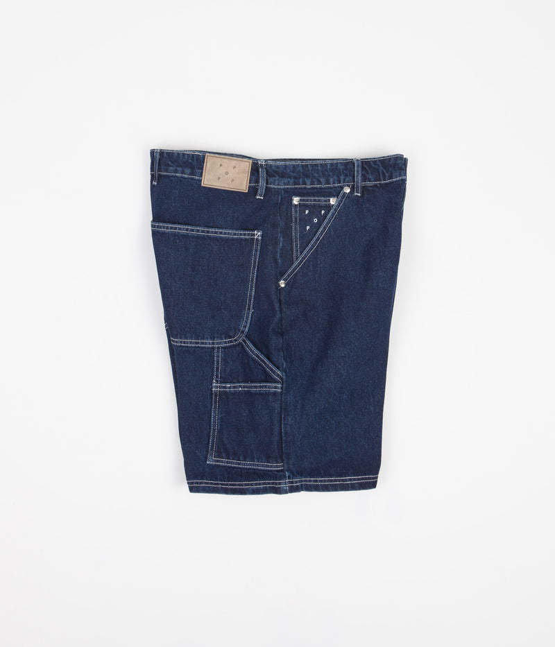 Pop Trading Company DRS Shorts in Rinsed Denim and White