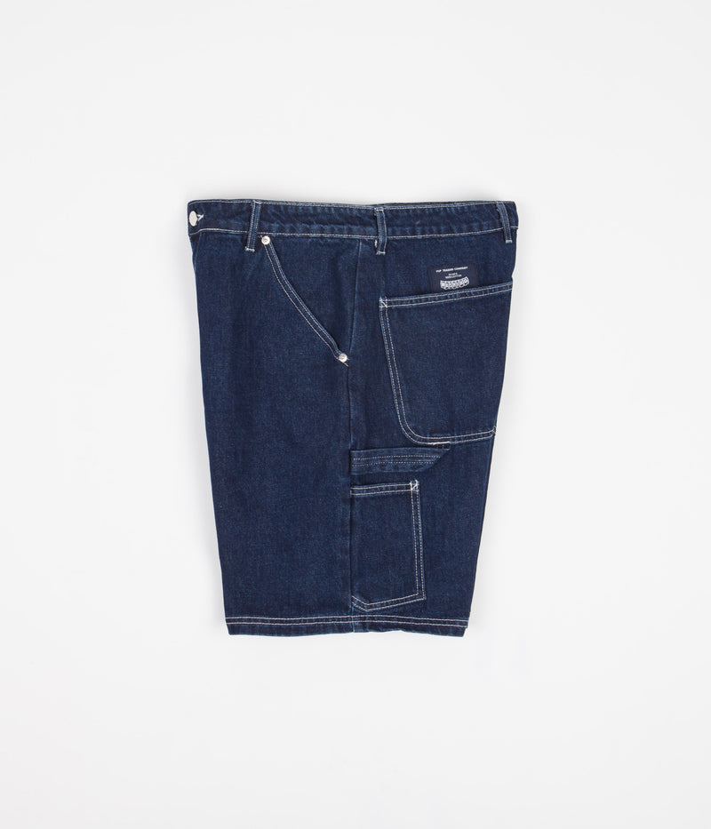 Pop Trading Company DRS Shorts in Rinsed Denim and White