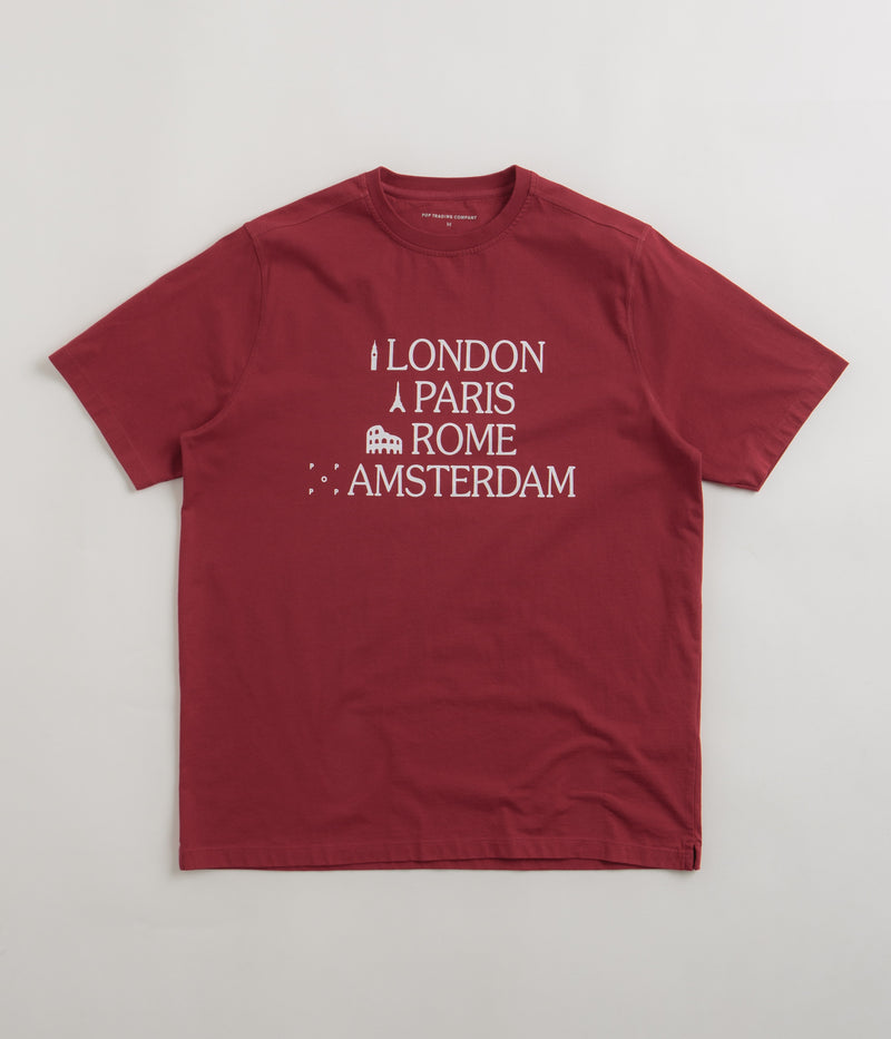 Pop Trading Company Icons T-Shirt in Rio Red