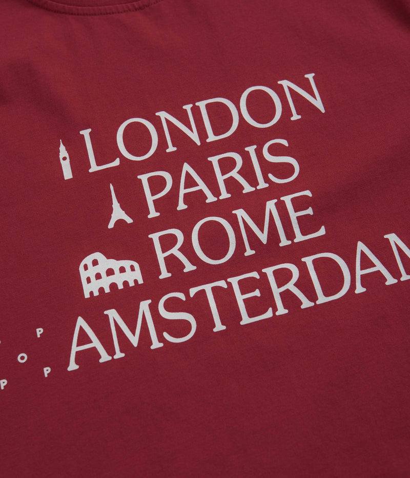 Pop Trading Company Icons T-Shirt in Rio Red