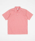 Pop Trading Company Italo Shirt in Orange Gingham