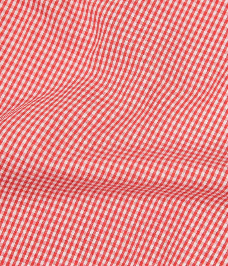 Pop Trading Company Italo Shirt in Orange Gingham