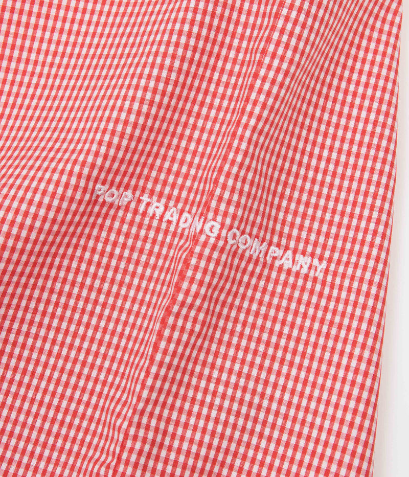 Pop Trading Company Italo Shirt in Orange Gingham