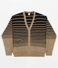 Pop Trading Company Knitted Cardigan in Sesame and Black