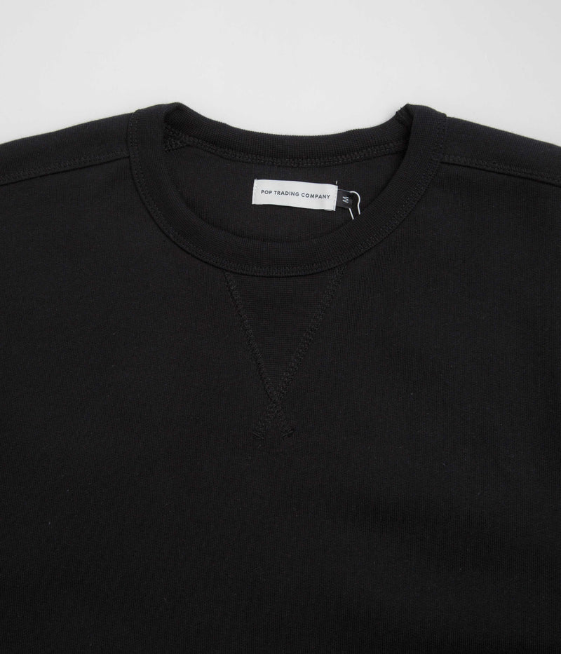 Pop Trading Company Logo Crewneck Sweatshirt in Black and White