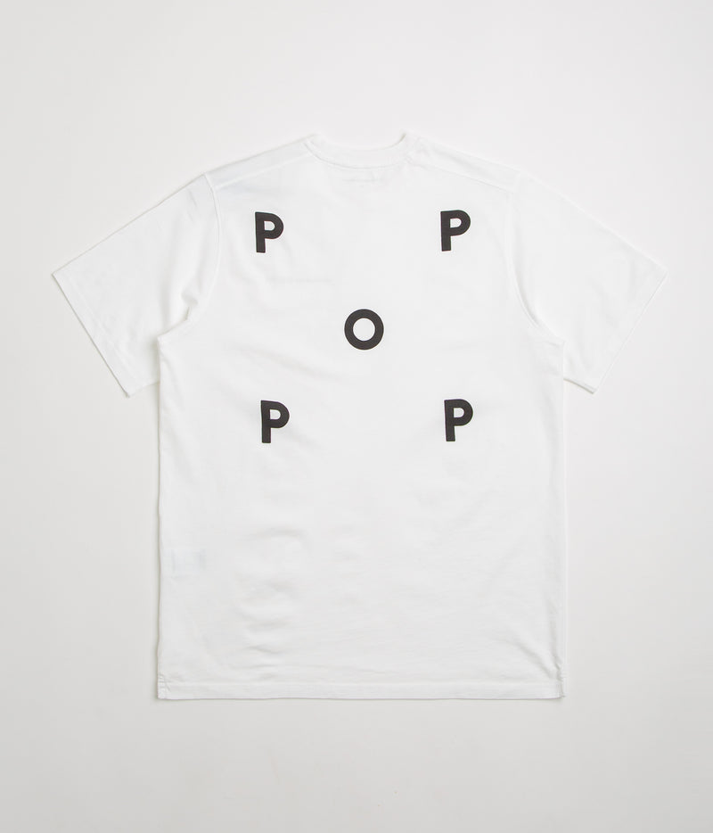 Pop Trading Company Logo T-Shirt in White and Black