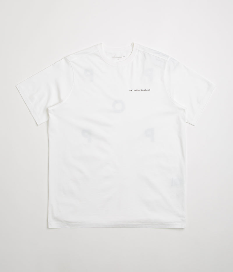 Pop Trading Company Logo T-Shirt in White and Black