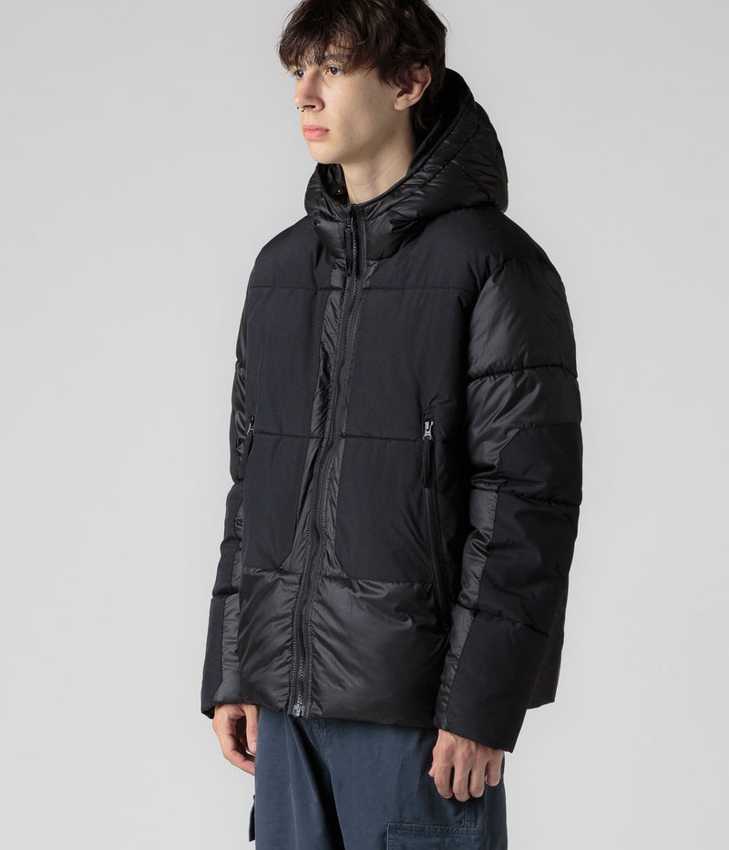 Pop Trading Company Puffer Jacket in Black