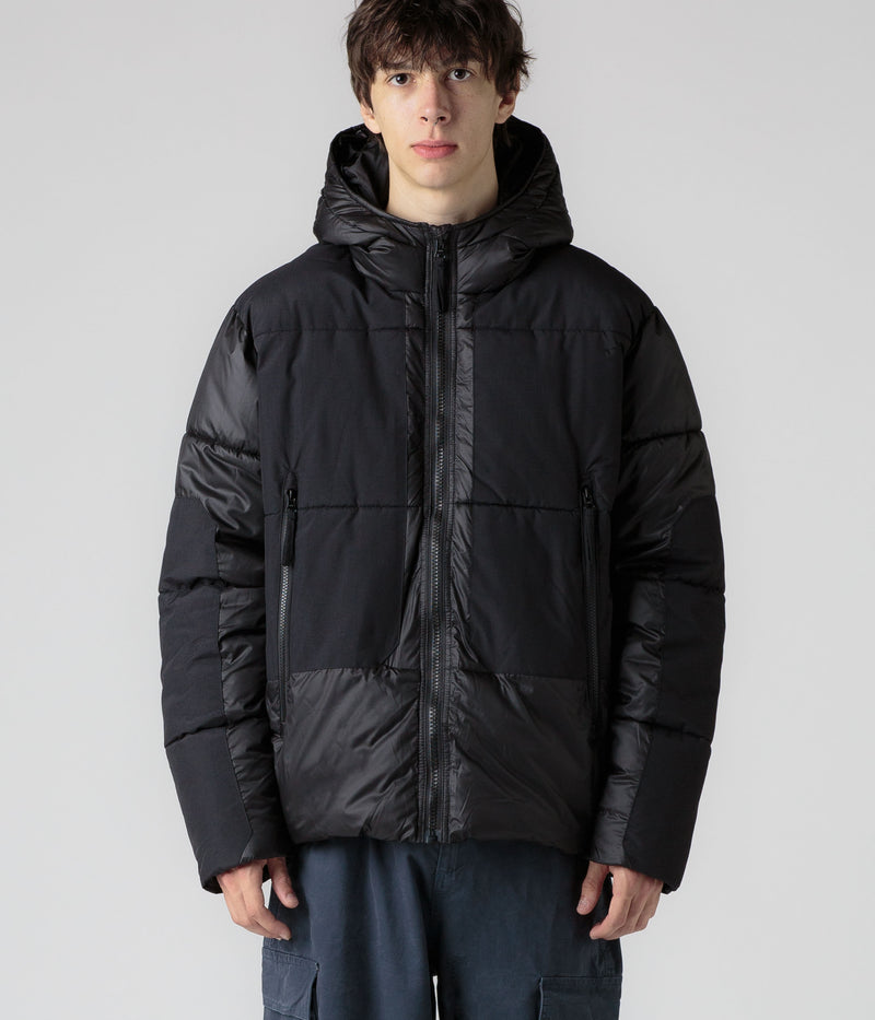 Pop Trading Company Puffer Jacket in Black