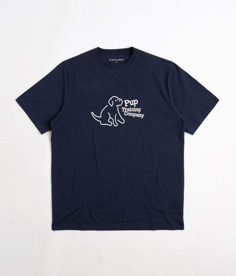 Pop Trading Company Pup Training T-Shirt in Navy