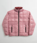 Pop Trading Company Quilted Reversible Puffer Jacket in Mesa Rose and Fired Brick