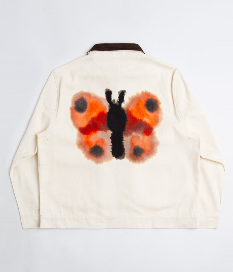 Pop Trading Company ROP Full Zip Jacket in Off White