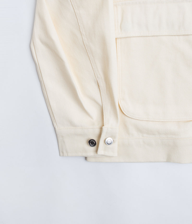 Pop Trading Company ROP Full Zip Jacket in Off White